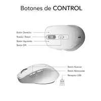 Ratón Comfort Ergo Dual Mouse Batería Blanco