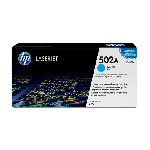 HP Cartucho de tóner original LaserJet 502A cian