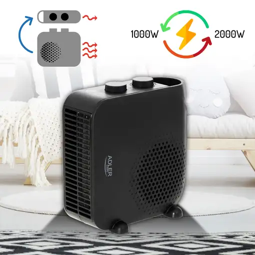 Calefactor Ventilador Aire Caliente / Frío, Termoventilador, AD7725B, Adler