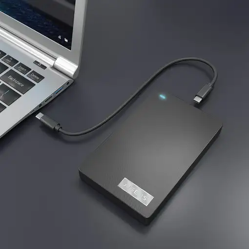 AISENS Caja Externa 2,5″ 9.5mm SATA a USB-C USB3.1 Gen1, Negra