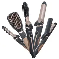 Set Cuidado y Estilo Pelo 5en1 Plancha, Rizador,Tenacillas, Moldeador,CR2024,Camry