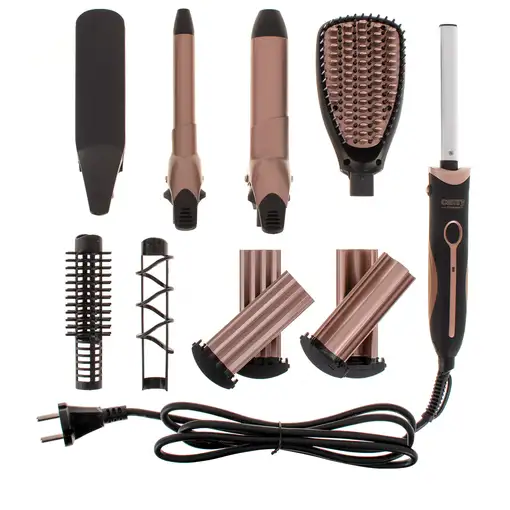 Set Cuidado y Estilo Pelo 5en1 Plancha, Rizador,Tenacillas, Moldeador,CR2024,Camry