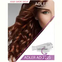 Secador de Pelo de Viaje, Plegable, Compacto, 2 Niveles , AD2225, Adler