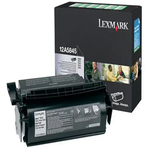 Lexmark 12A5845 cartucho de tóner 1 pieza(s) Original Negro Lexmark 12A5845 cartucho de tóner 1 pieza(s) Original Negro