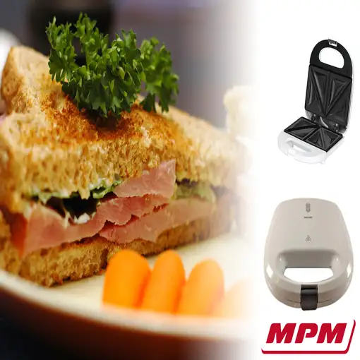 Sandwichera, 2 Sandwiches, Placas Antiadherentes, MOP-27, MPM