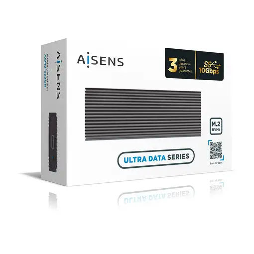 AISENS Caja Externa M.2 (NGFF) ASM2-023GR NVMe A USB3.2 Gen2, Gris