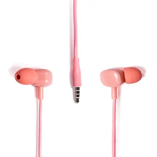 Auriculares internos con cable Tellur Basic Sigma con micrófono, rosa