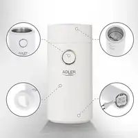 Adler AD 4446WS molinillo de café 150 W Blanco