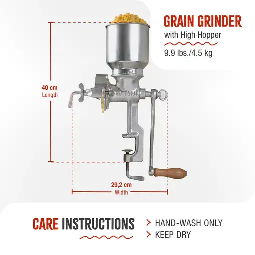 Molino Cereales Manual Hierro Fundido para Moler Café, Maíz, Victoria, 30025