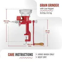 Molino Cereales Manual Hierro Fundido para Moler Café, Maíz, Victoria, 30032