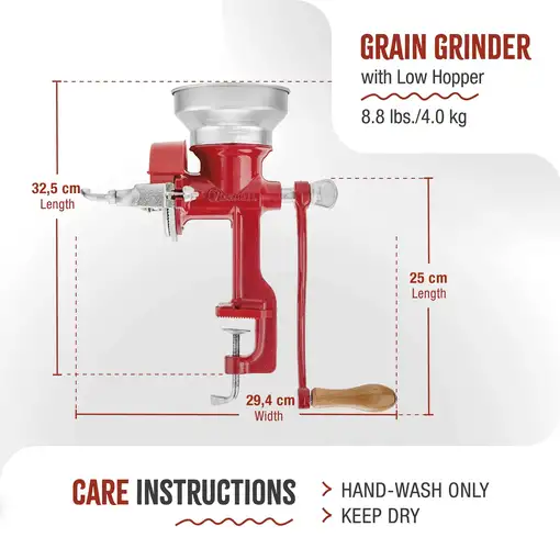 Molino Cereales Manual Hierro Fundido para Moler Café, Maíz, Victoria, 30032