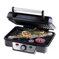 Parrilla Eléctrica, Plancha Cocina Doble, Contact Grill Apertura 180º ,MeskoMS3050