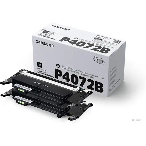 Samsung Paquete de 2 cartuchos de tóner negro CLT-P4072B