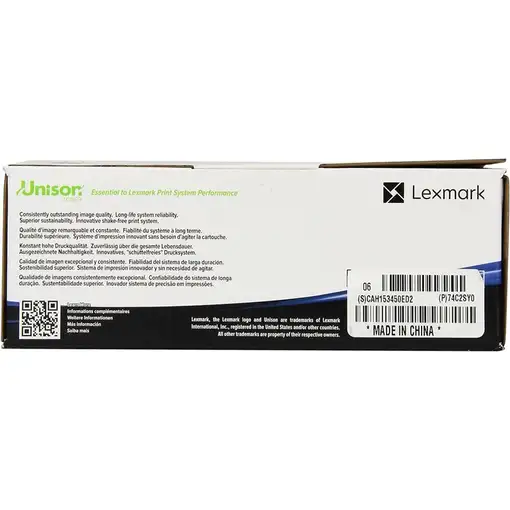 Lexmark 74C2SY0 cartucho de tóner 1 pieza(s) Original Amarillo