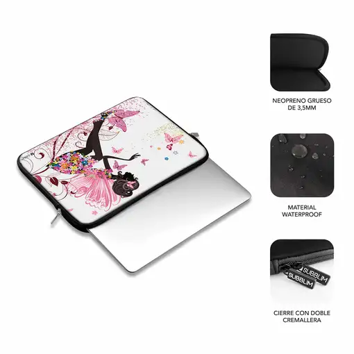 Funda Ordenador Neopreno Trendy Sleeve Neo Hada 13,3 a 14\
