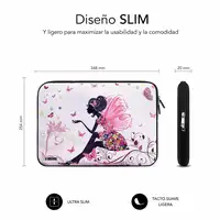 Funda Ordenador Neopreno Trendy Sleeve Neo Hada 13,3 a 14\
