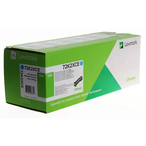 Lexmark 72K2XCE cartucho de tóner 1 pieza(s) Original Cian