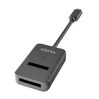 AISENS USB-C Dock M.2 (NGFF) ASUC-M2D011-BK SATA/NVMe A USB3.1 Gen2, Negra