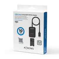 AISENS USB-C Dock M.2 (NGFF) ASUC-M2D011-BK SATA/NVMe A USB3.1 Gen2, Negra