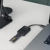 AISENS USB-C Dock M.2 (NGFF) ASUC-M2D011-BK SATA/NVMe A USB3.1 Gen2, Negra