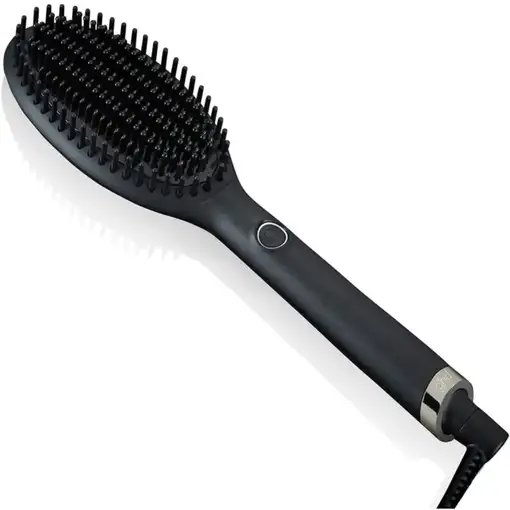Cepillo alisador de pelo negro, iónico, 185ºC, Glide Professional Hot Brush GHD