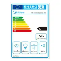 Campana MH70BI3200X Grupo filtrante con 3 velocidades MIDEA