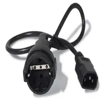 APC AP9880 cable de transmisión Negro 0,6 m C14 acoplador CEE7/7