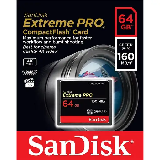 SanDisk 64GB Extreme Pro CF 160MB/s CompactFlash