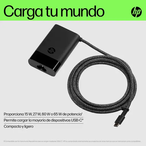 HP Cargador para portátil USB-C de 65 W