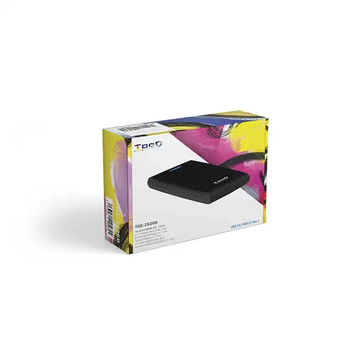 TooQ CAJA HDD 2,5\ SATA A USB 2.0/USB 3.0 NEGRA