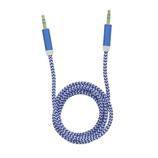 Cable de audio Tellur Basic aux jack de 3,5 mm, 1 m, azul