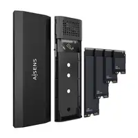 AISENS Caja Externa M.2 (NGFF) ASM2-028B NVMe a USB3.2 Gen2, Negra
