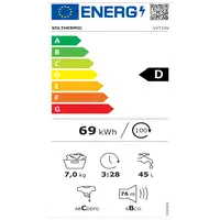 Lavadora de 7 kg, 1000rpm, D Lv710v SOLTHERMIC