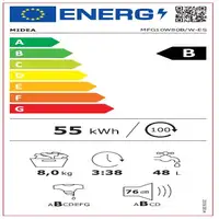 Lavadora de 8 kg, 1400 rpm, MG10W80BA/W-ES MIDEA