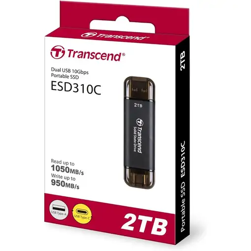 Transcend TS2TESD310C unidad externa de estado sólido 2 TB USB tipo A a USB tipo C