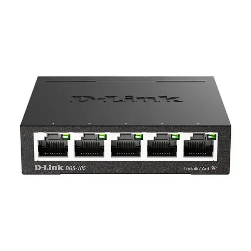 D-Link DGS-105 No administrado L2 Gigabit Ethernet (10/100/1000) Negro