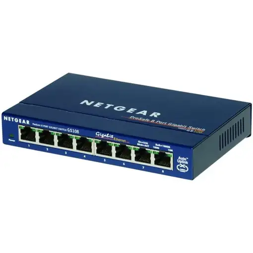 NETGEAR GS108GE switch No administrado Gigabit Ethernet (10/100/1000) Azul