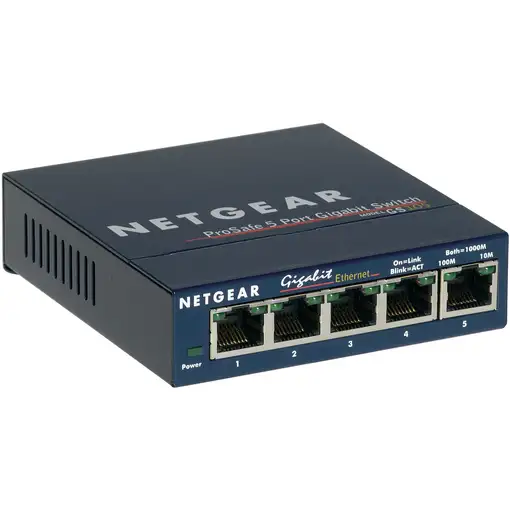 NETGEAR GS105 No administrado Gigabit Ethernet (10/100/1000) Azul NETGEAR GS105 No administrado Gigabit Ethernet (10/100/1000) Azul