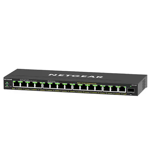 NETGEAR GS316EP-100PES switch Gestionado Gigabit Ethernet (10/100/1000) Energía so