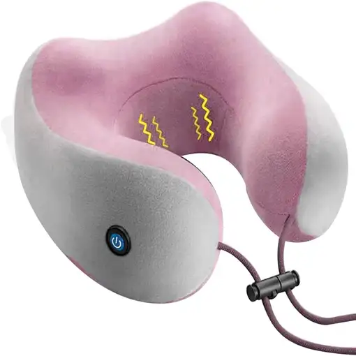Almohada Masajeador Cuello Eléctrico Rosa Almohada Masajeador Cuello Eléctrico Rosa