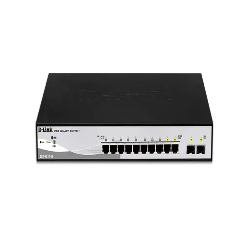 D-Link DGS-1210-10 Gestionado L2 Gigabit Ethernet (10/100/1000) 1U Negro, Gris