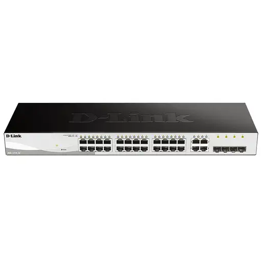 D-Link DGS-1210-24 switch Gestionado L2 Gigabit Ethernet (10/100/1000) 1U Negro