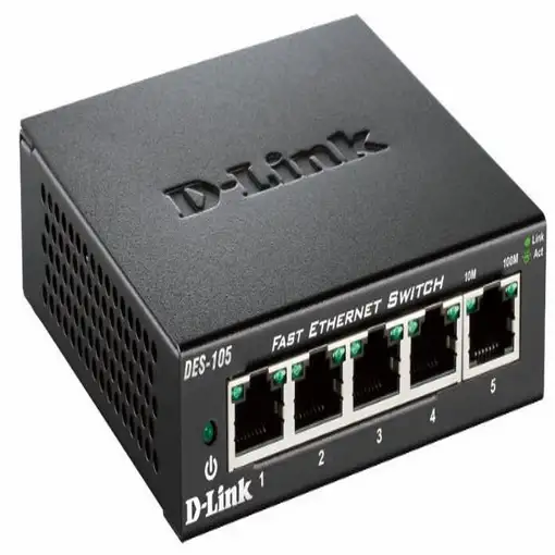 D-Link DES-105 No administrado L2 Negro