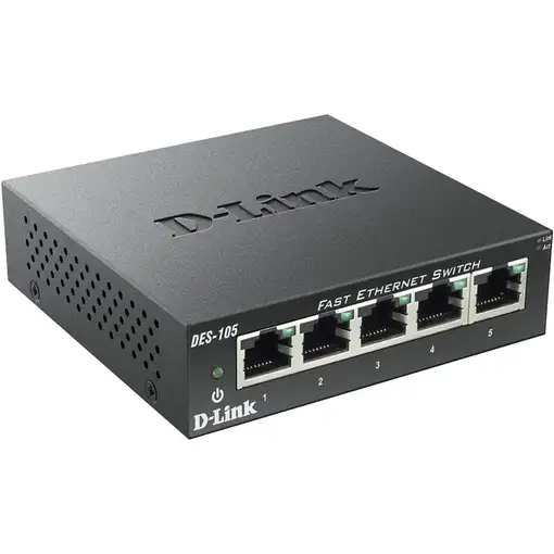 D-Link DES-105 No administrado L2 Negro