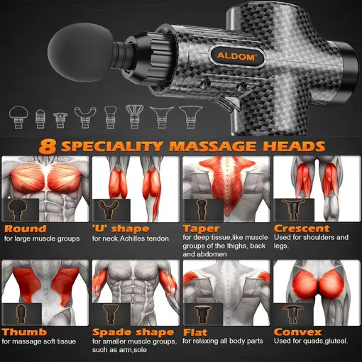 Pistola de Masaje Muscular Aldom