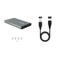 TooQ Caja Externa para Discos de 2,5” HDD/SSD, Gris