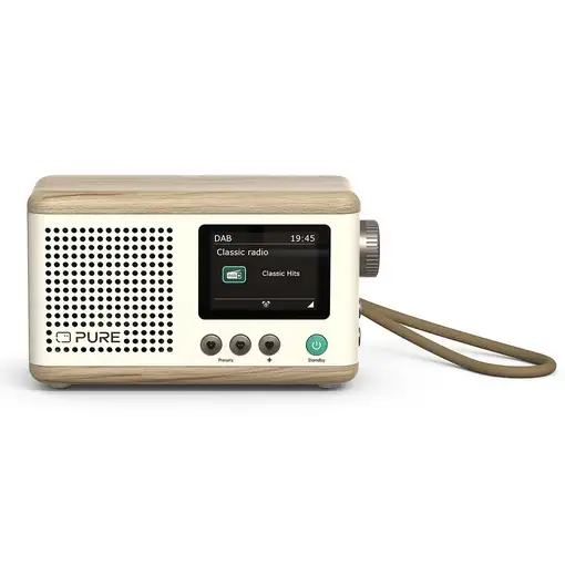 Pure DAB+ Radio Classic Mini Portátil Digital Crema de color, Madera