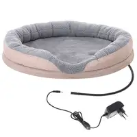 Cama Eléctrica Mascotas Perros Gatos , Calefactora Redonda 76x58cm, CR7431, Camry