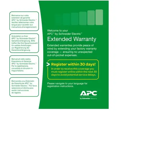 APC WEXTWAR1YR-SD-03 extensión de la garantía 1 licencia(s) 1 año(s)