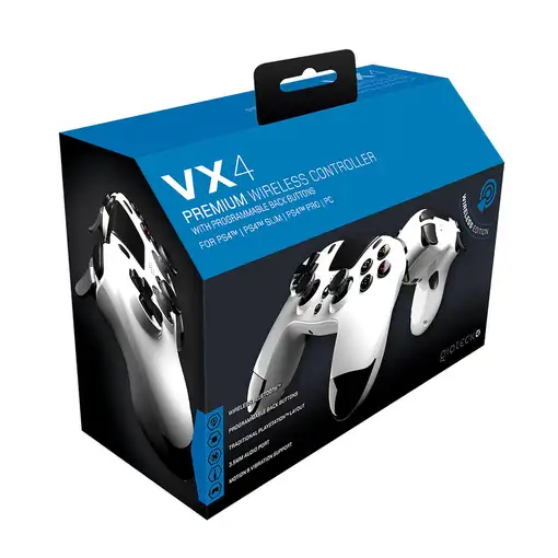 Gioteck VX4 Blanco Bluetooth Gamepad Analógico/Digital PC, PlayStation 4, PlayStat